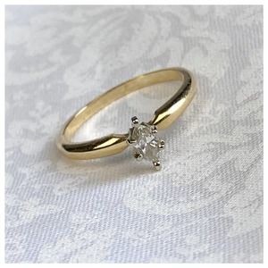 Vintage 14K Gold MGRB Diamond Ring